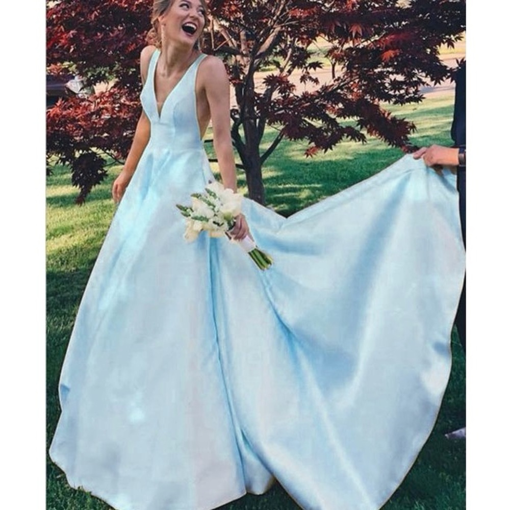 Cecilia Couture satin evening gown